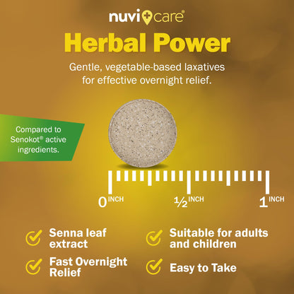Nuvicare senna laxative for occasional constipation relief bottle