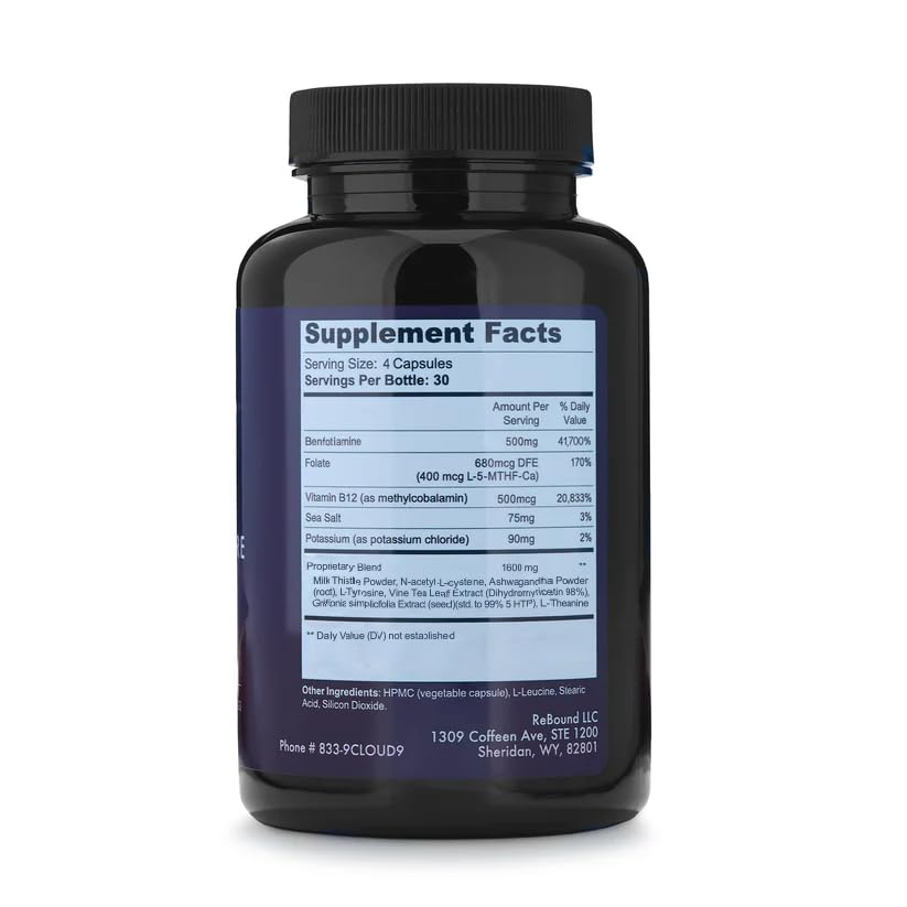 Cloud9 Daily Restore 120 capsules nutrition facts and ingredients label