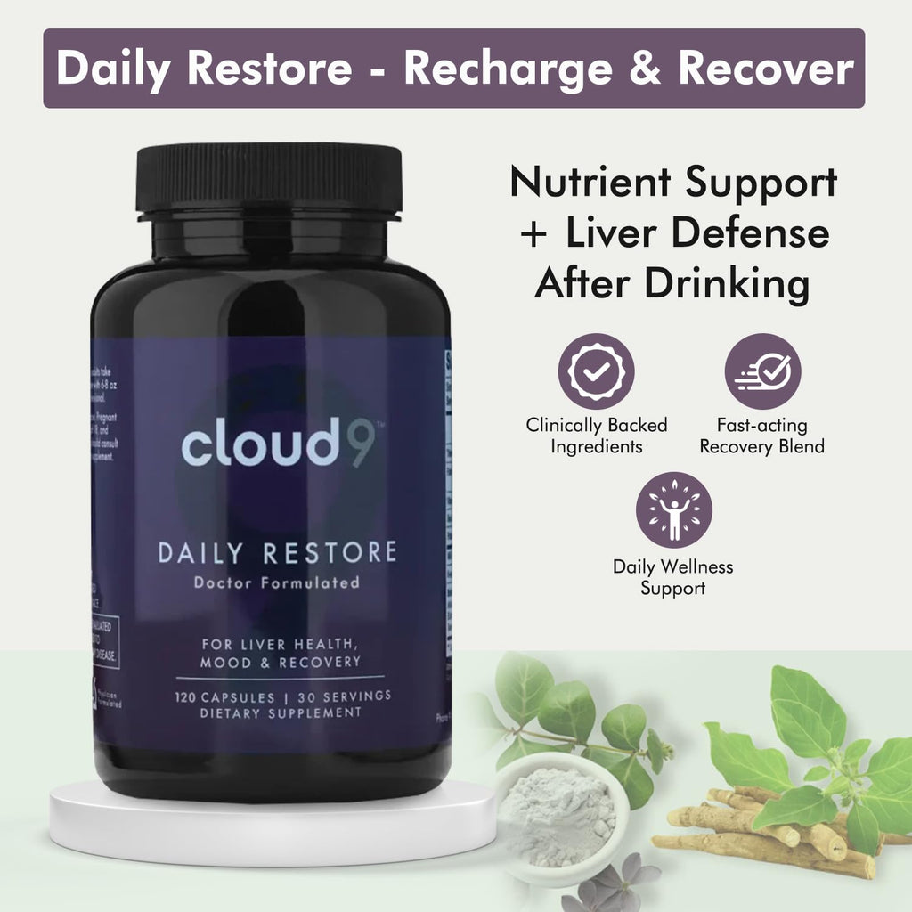 Cloud9 Daily Restore ingredients and nutritional facts panel