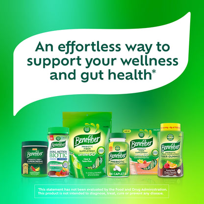 Side view of Benefiber On The Go digestive health supplement box