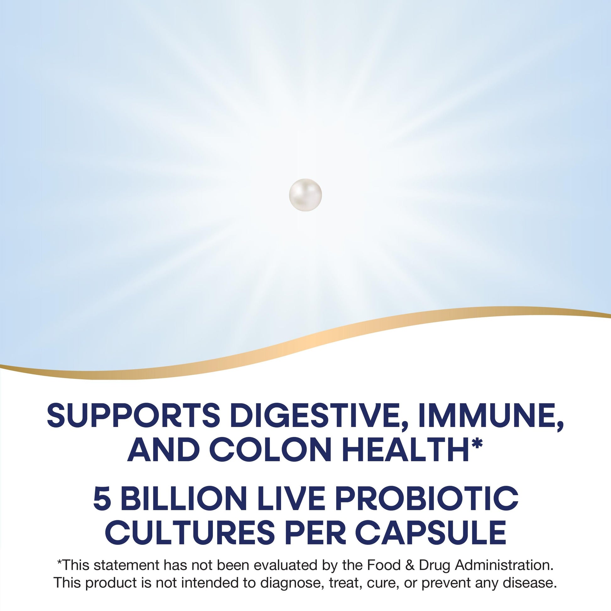 Close up view of the small easy to swallow daily probiotic softgel capsules.