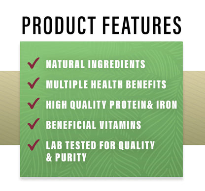Perfect Supplements natural protein and iron whole food liver supplement bottle back instructions