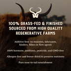 Heart And Soil beef organs supplement back label showing ingredients