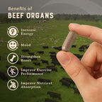 Heart And Soil beef organs 180 capsules nutritional facts label