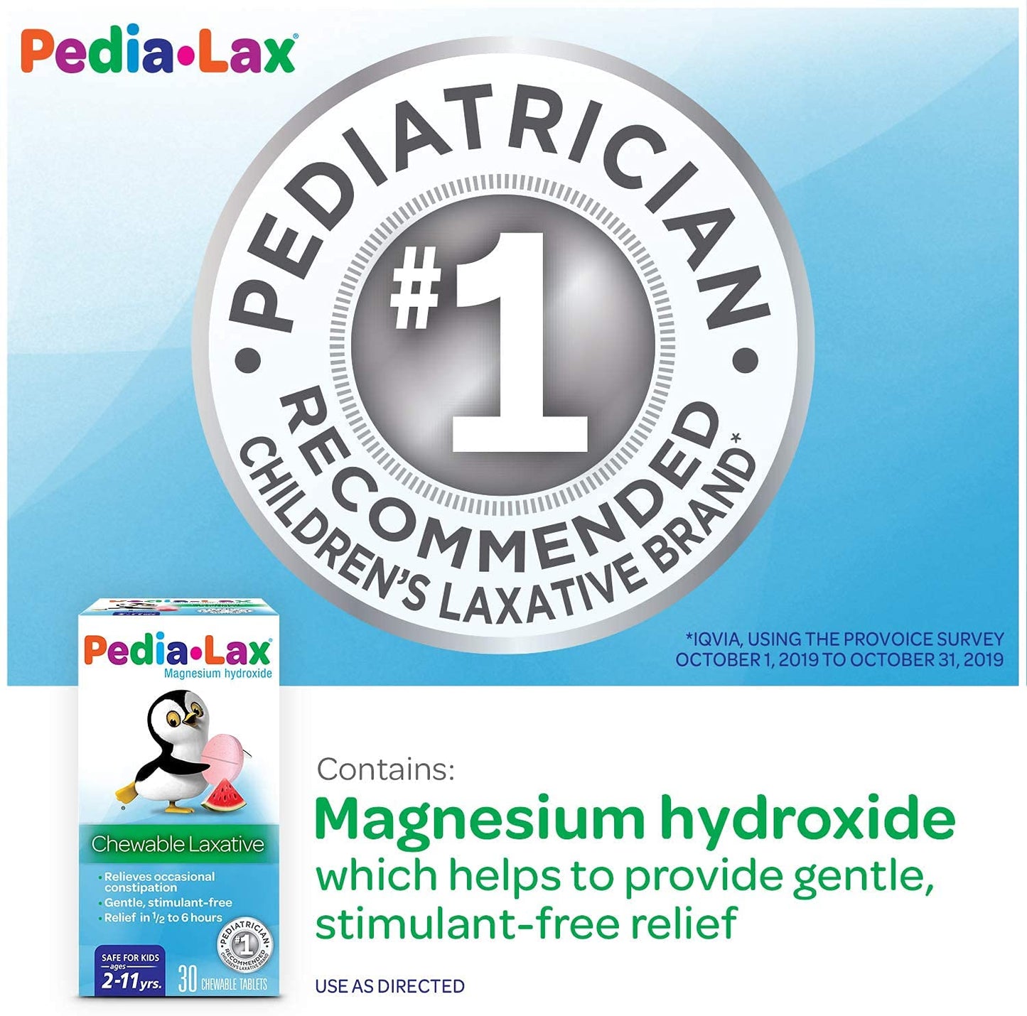 Pedia-Lax children laxative supplement bottle details
