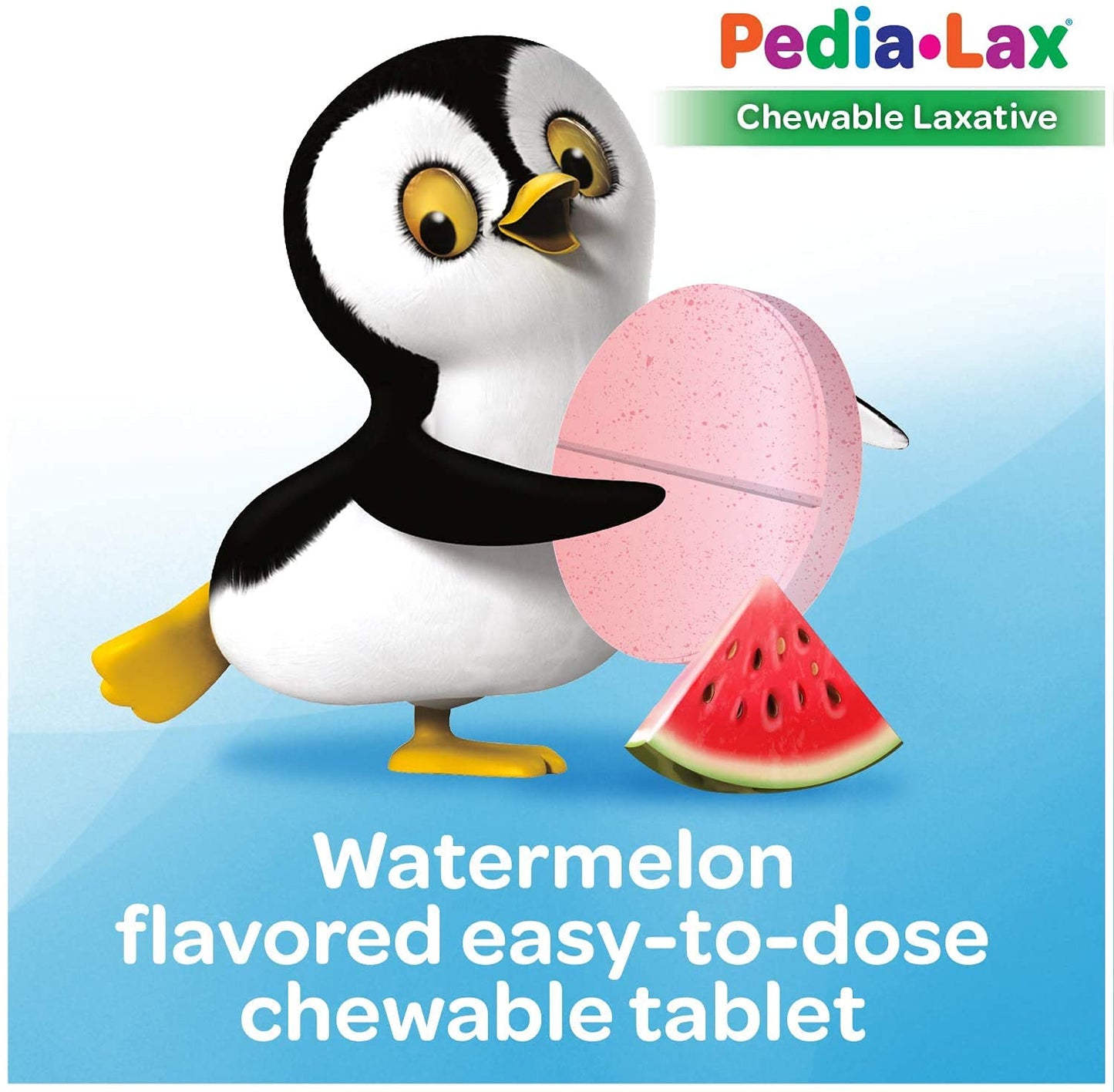 Watermelon flavor children laxative chewable tablets 3 pack