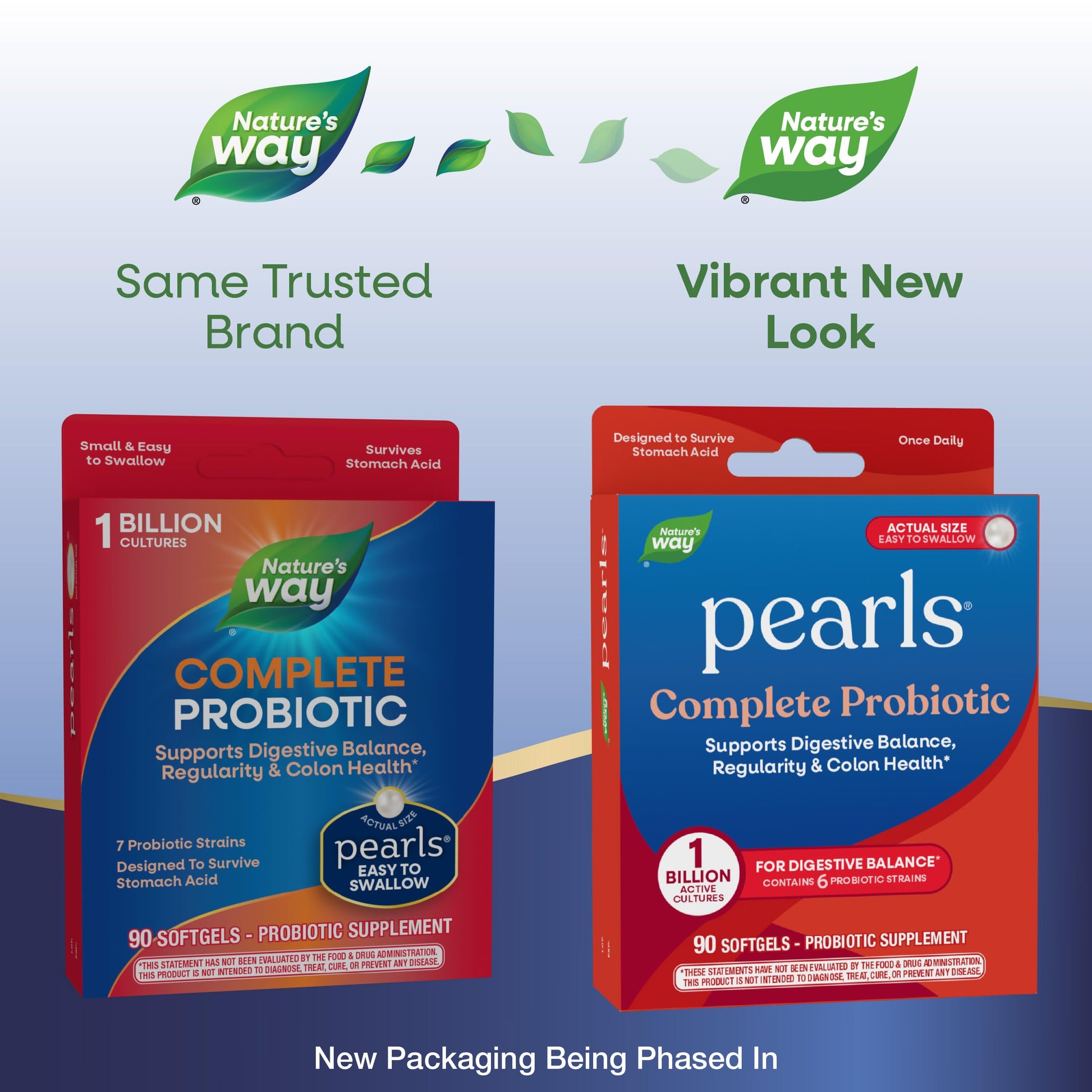Nature's Way Pearls Complete Probiotic original bottle packaging showing true delivery technology logo