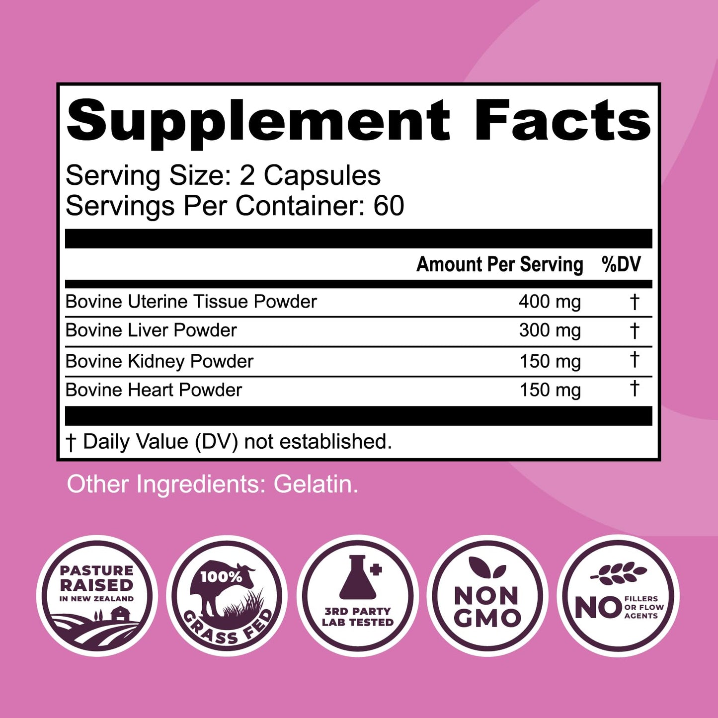 Left Coast Performance female hormone balance capsules side packaging details