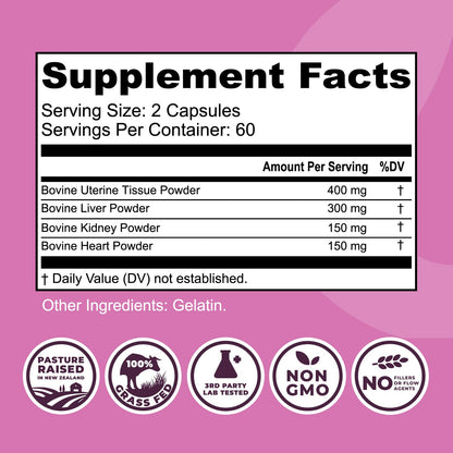 Left Coast Performance female hormone balance capsules side packaging details