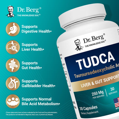 Dr. Berg TUDCA capsule close up authentic imported USA wellness product