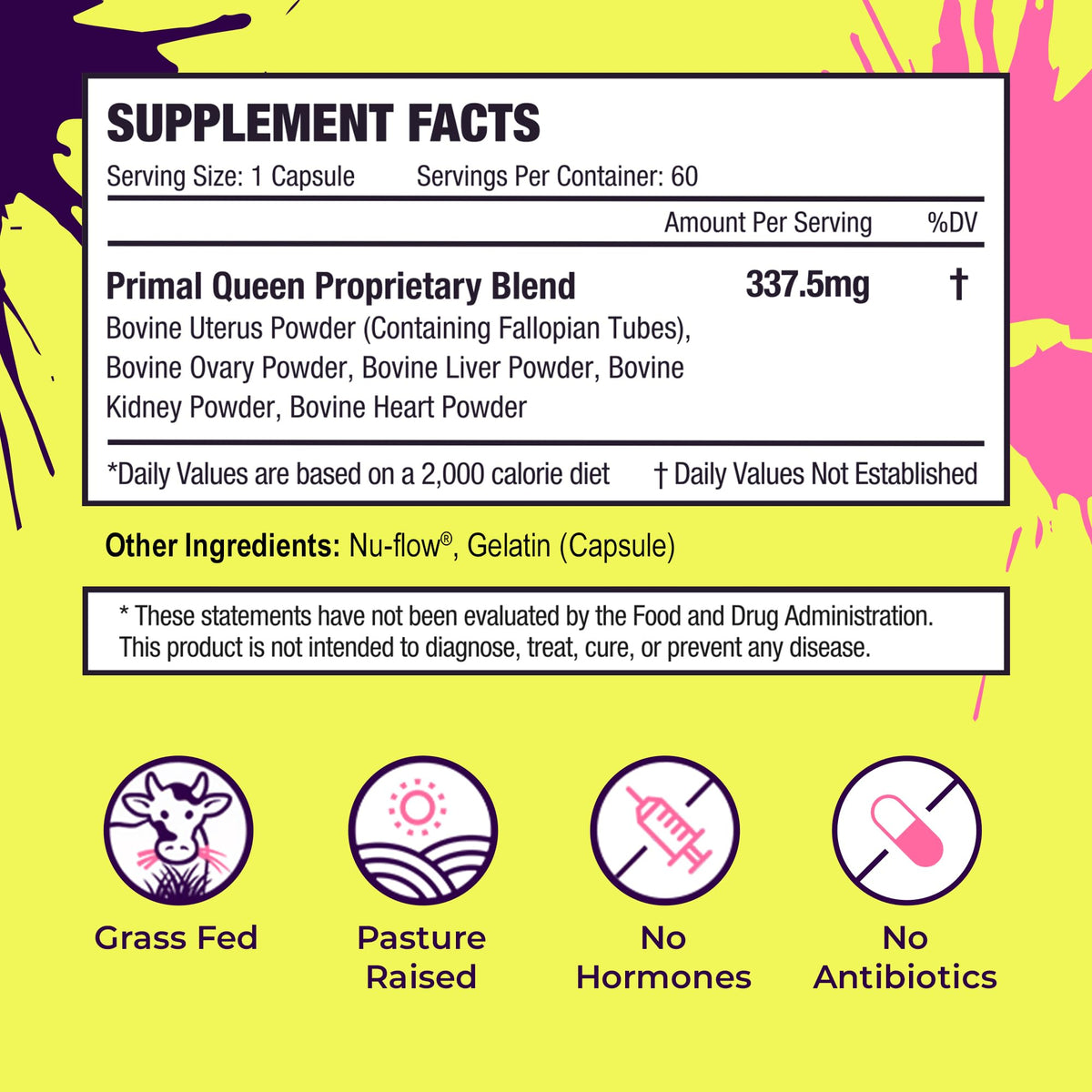 Primal Queen hormone balance supplement capsule close up