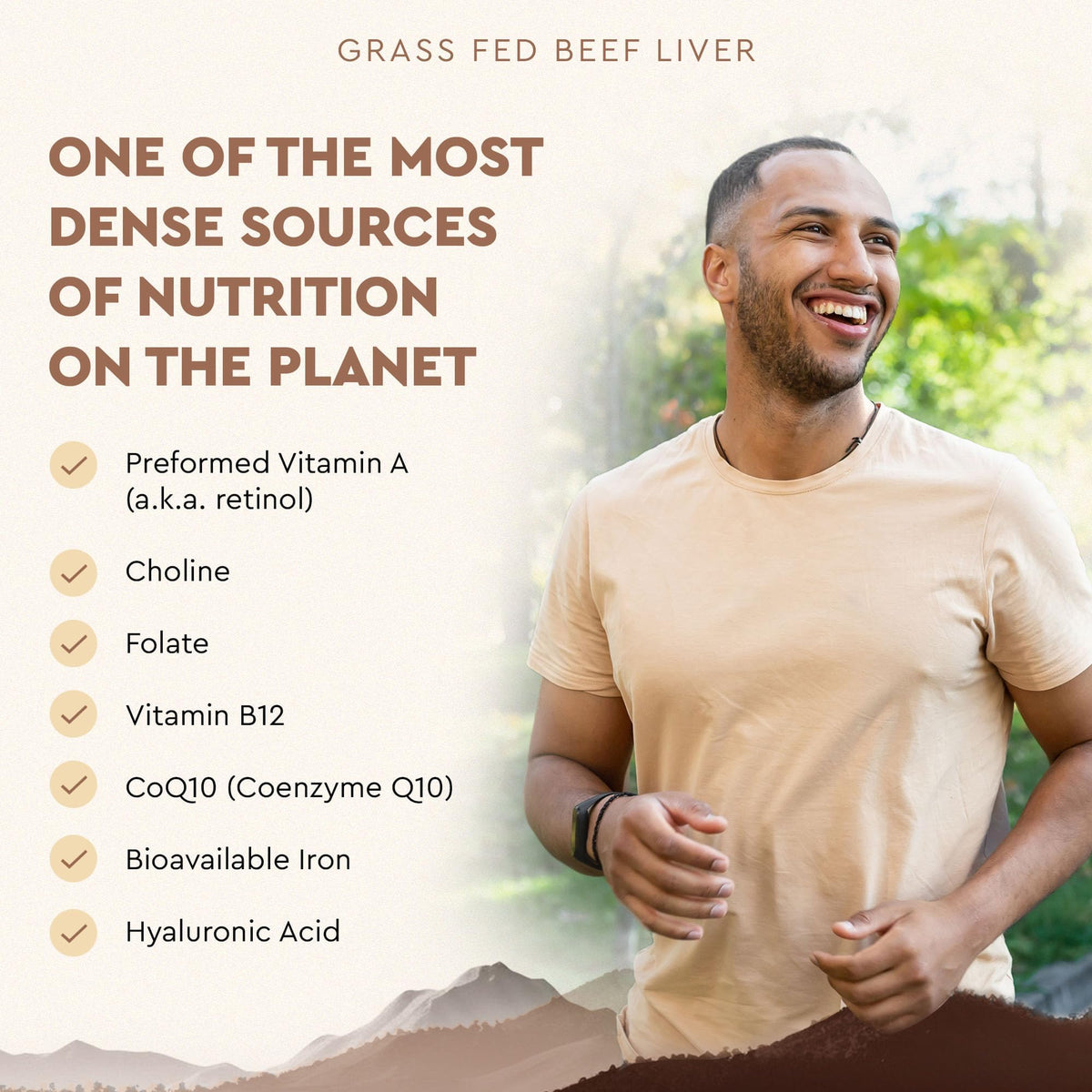 Ancestral Supplements grass-fed beef liver bottle with supplement facts