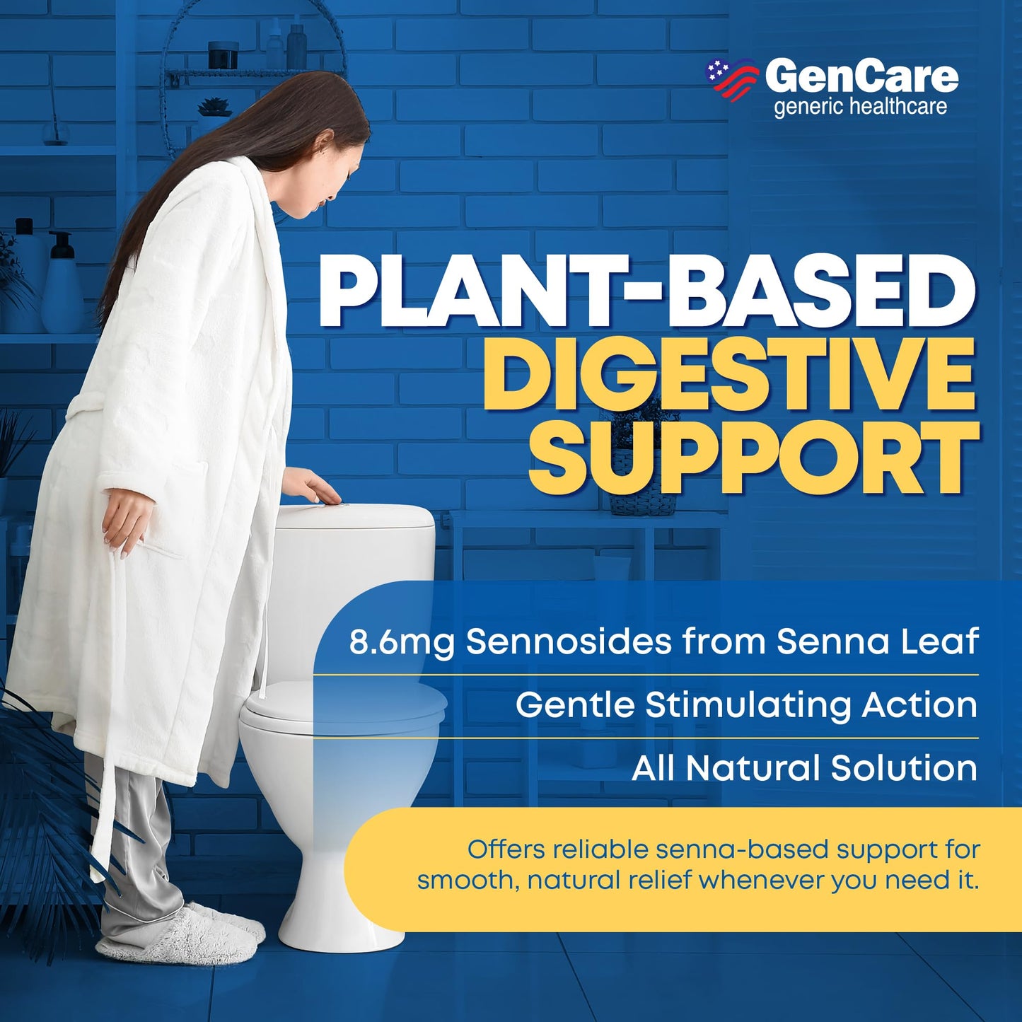 GenCare constipation relief tablets bulk value bottle