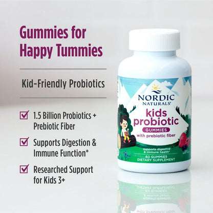 Nordic Naturals Kids Nordic Flora chewable prebiotics and probiotics for children aged two plus
