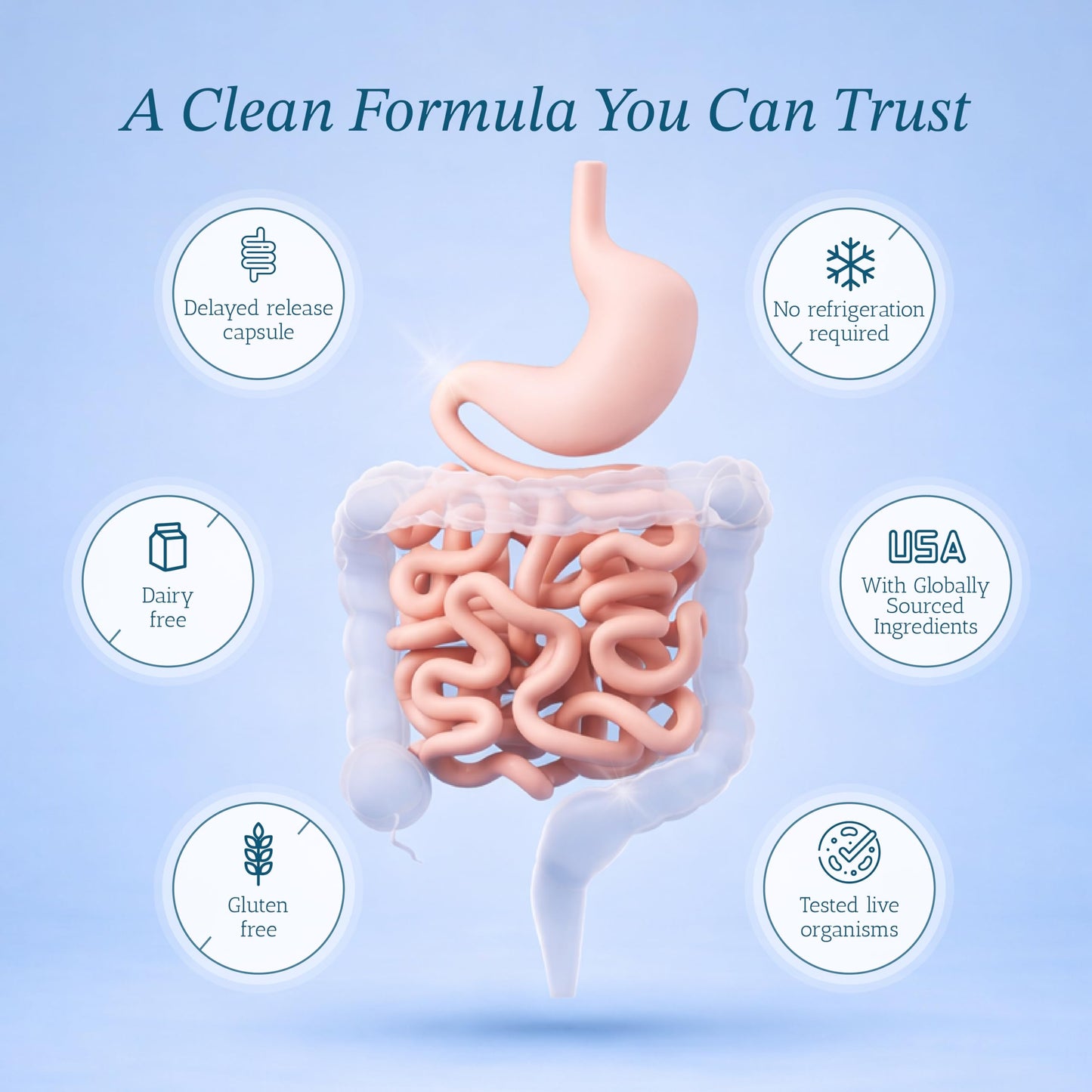 Vitamin Bounty Pro-50 probiotic capsules showcasing delayed-release technology for immune health