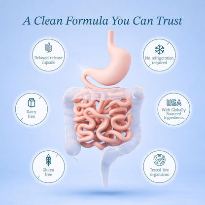 Vitamin Bounty Pro-50 probiotic capsules showcasing delayed-release technology for immune health