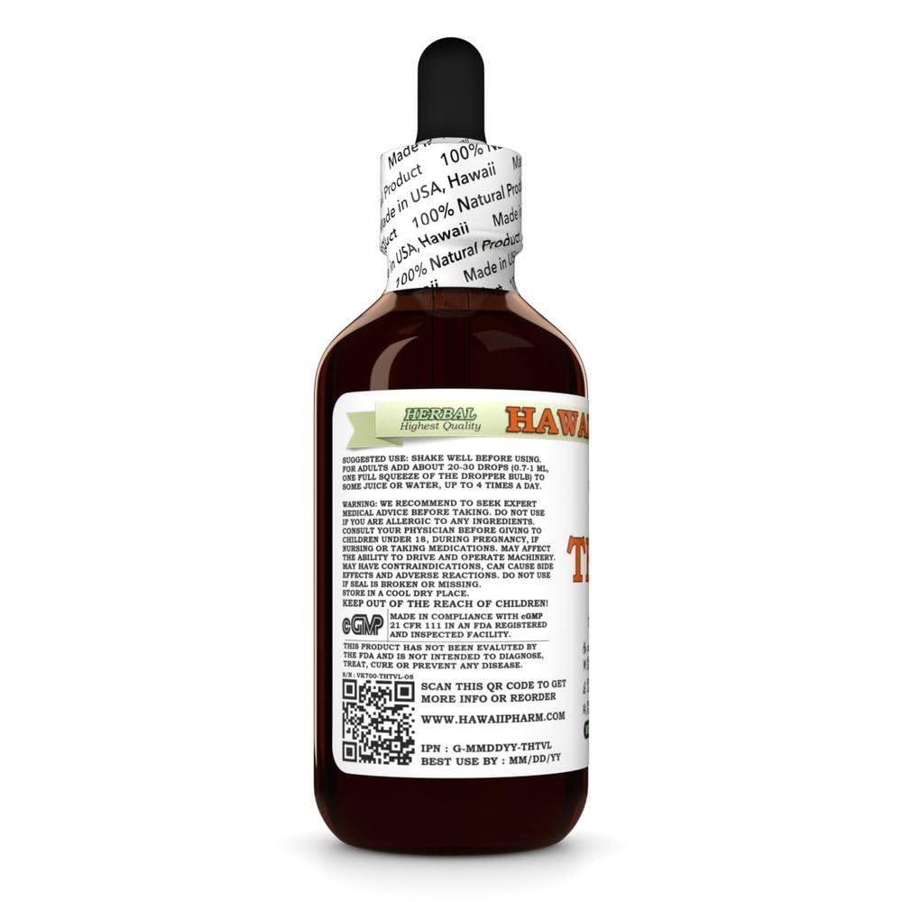 Hawaii Pharm LLC organic thyme leaf extract ingredients label display