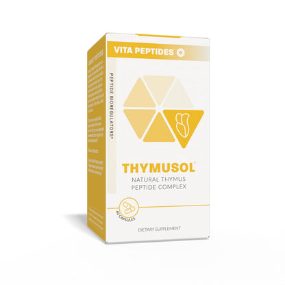 Authentic USA imported Vita Peptides Thymusol capsule bottle for targeted cellular health.
