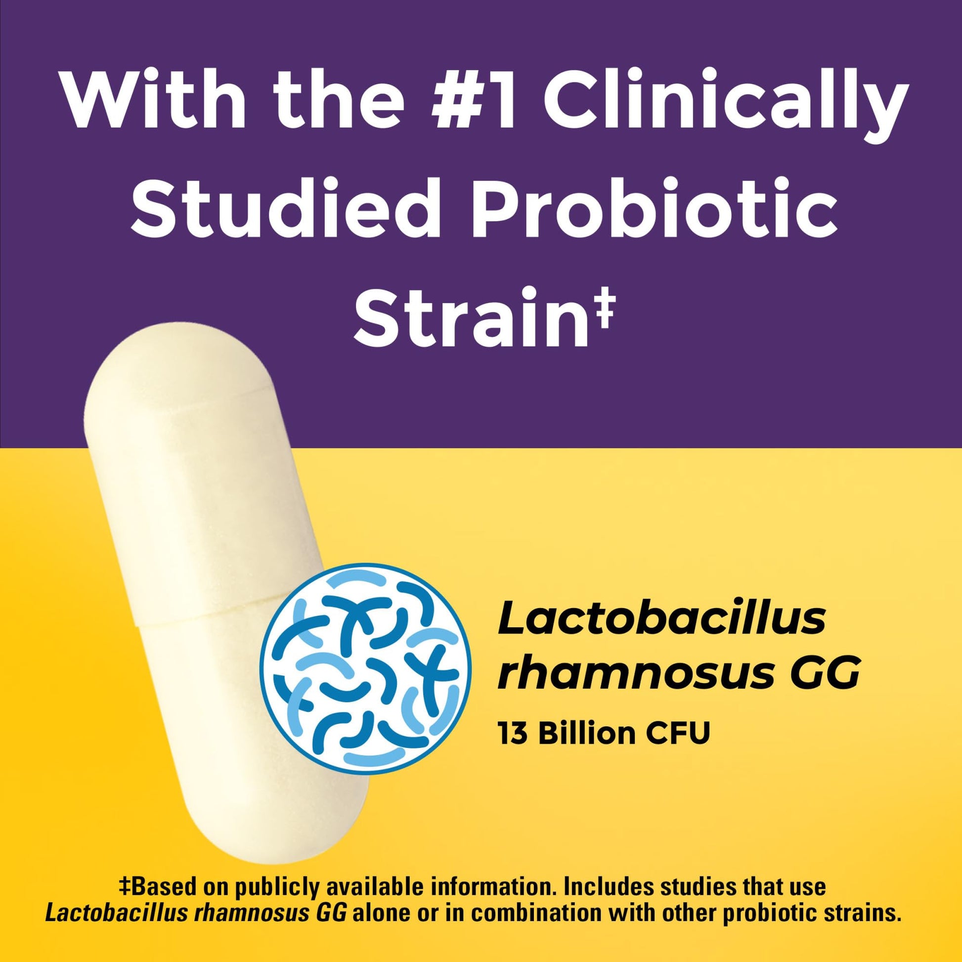 Side panel view of Nature Made digestive health capsules showcasing clear usage instructions and dietary facts.