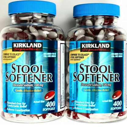 Clinical strength Kirkland Signature Stool Softener 100 mg capsules
