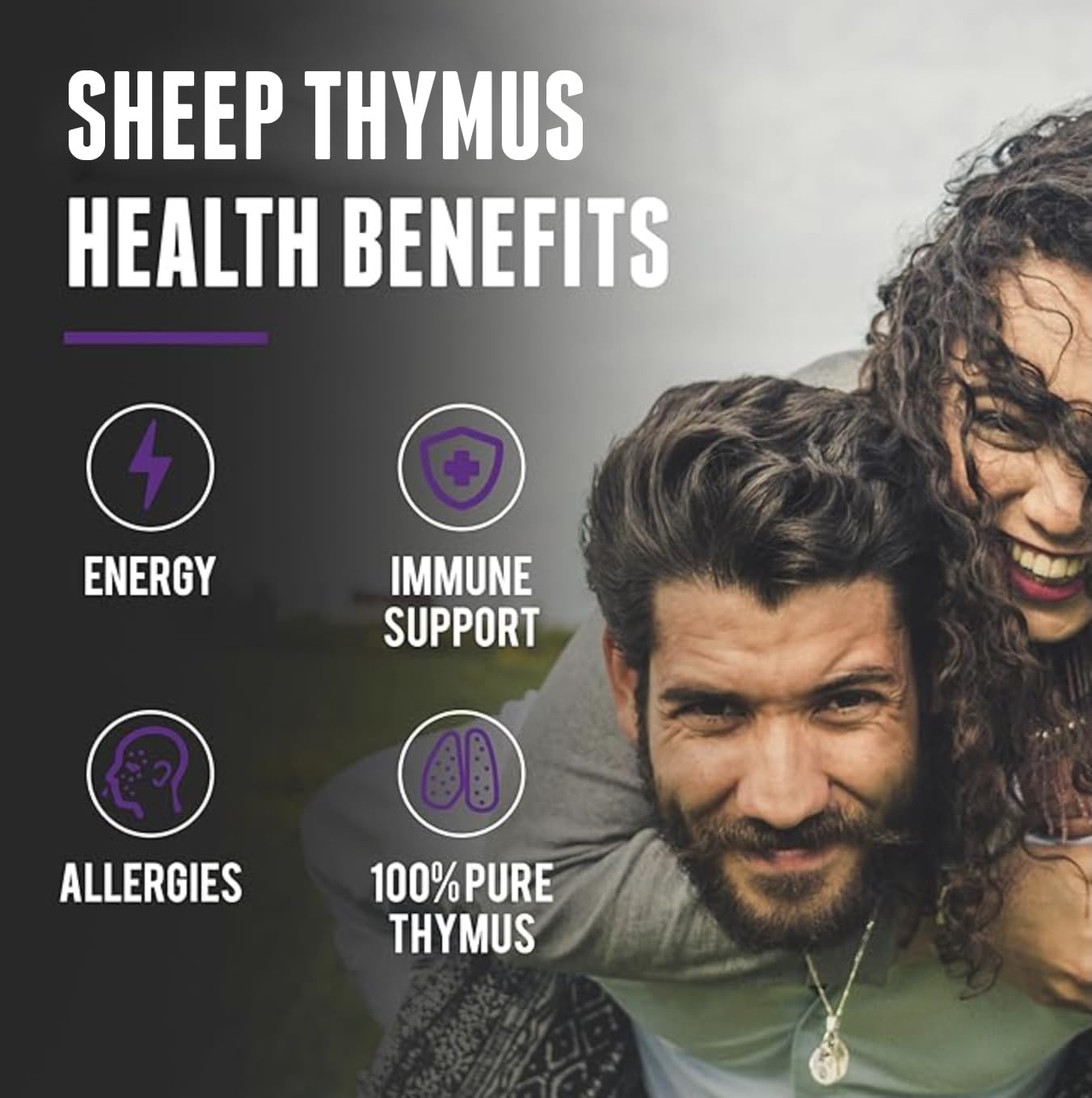 One Earth Health Thymus 200 capsules bottle displaying New Zealand sourced and grass fed labels.