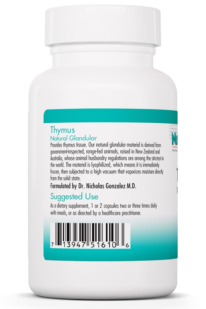 Hypoallergenic freeze dried thymus capsules by NutriCology for immune health