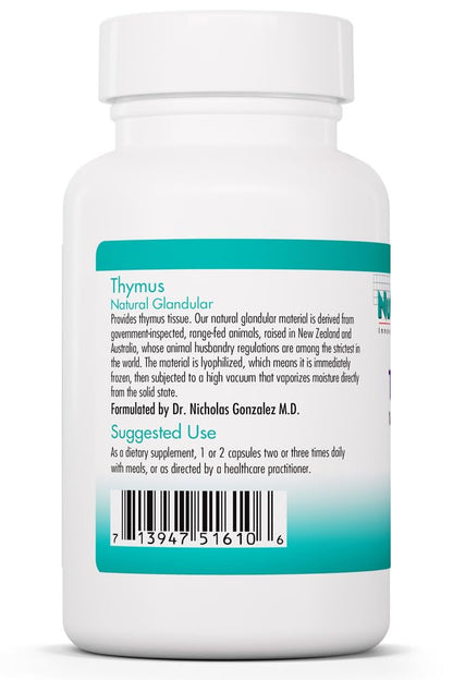 Hypoallergenic freeze dried thymus capsules by NutriCology for immune health