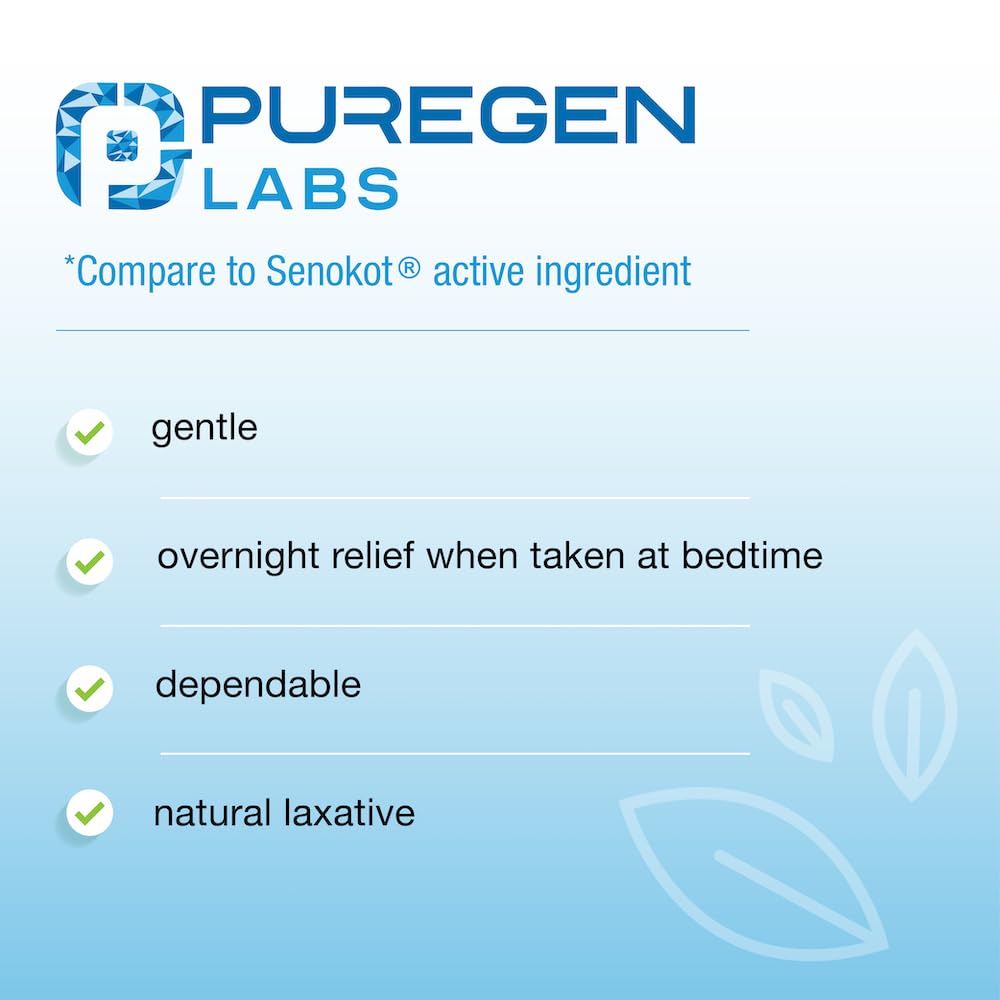 Puregen Labs Senna-S dietary supplement for constipation relief