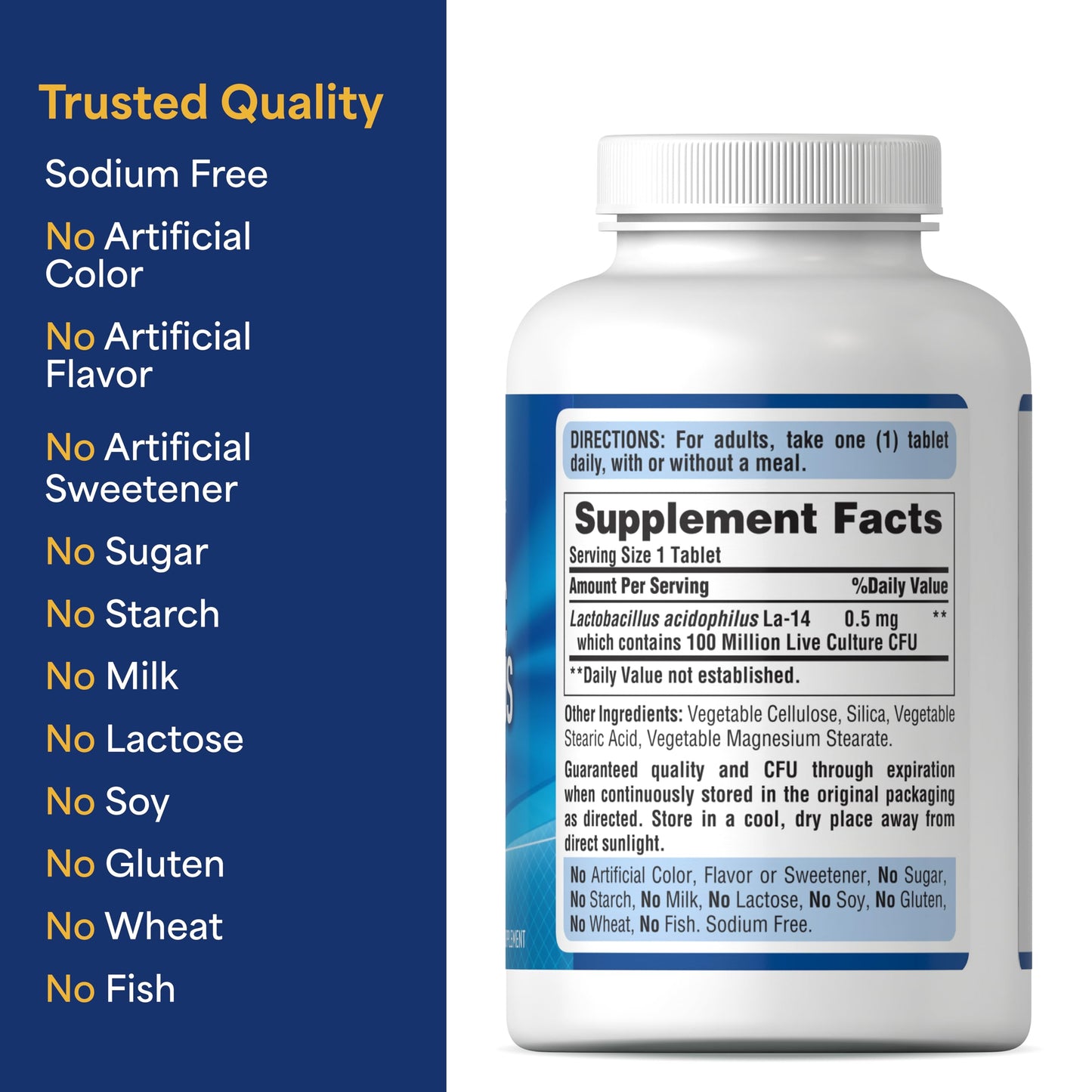 Authentic USA imported premium stomach wellness supplement container on table