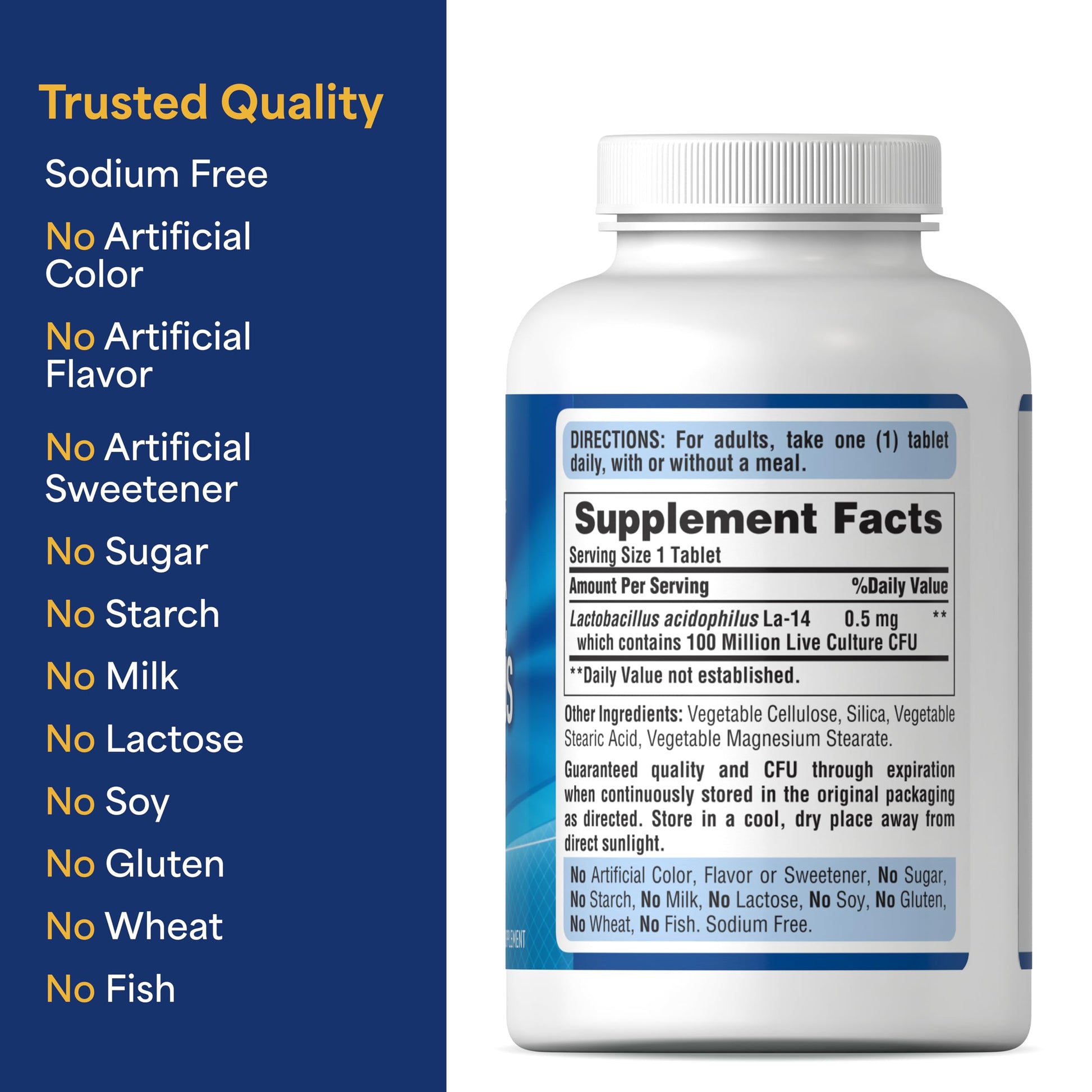 Authentic USA imported premium stomach wellness supplement container on table
