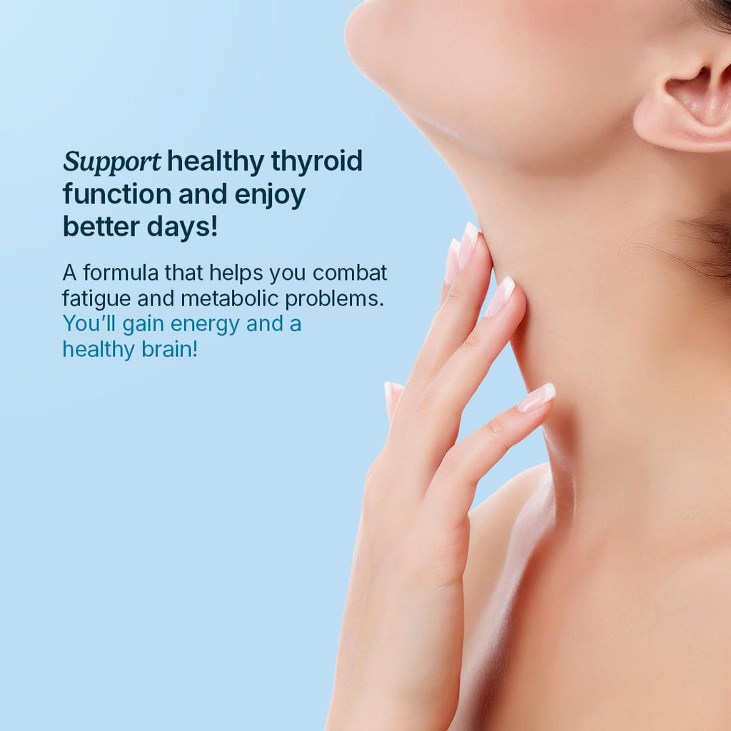 Close-up of Santo Remedio Thyroid Plus product label details