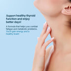 Close-up of Santo Remedio Thyroid Plus product label details