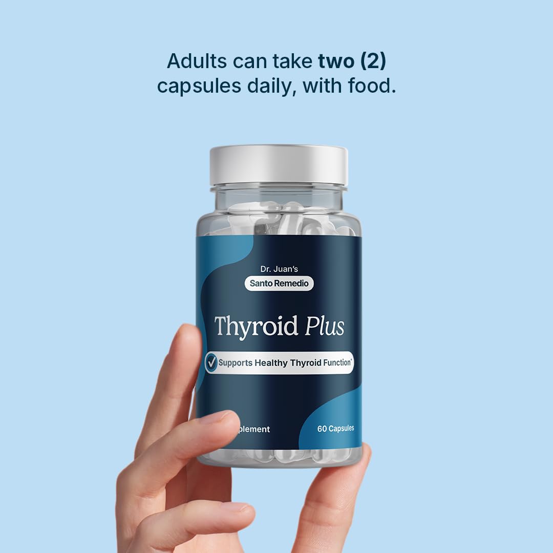 Santo Remedio Thyroid Plus nutritional supplement capsule display