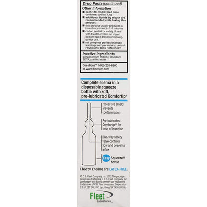 Fleet saline laxative 4.5 fluid ounce bottle