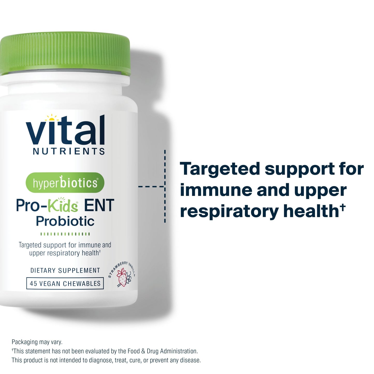 Hyperbiotics Pro Kids ENT probiotic nutrition facts and ingredient list label