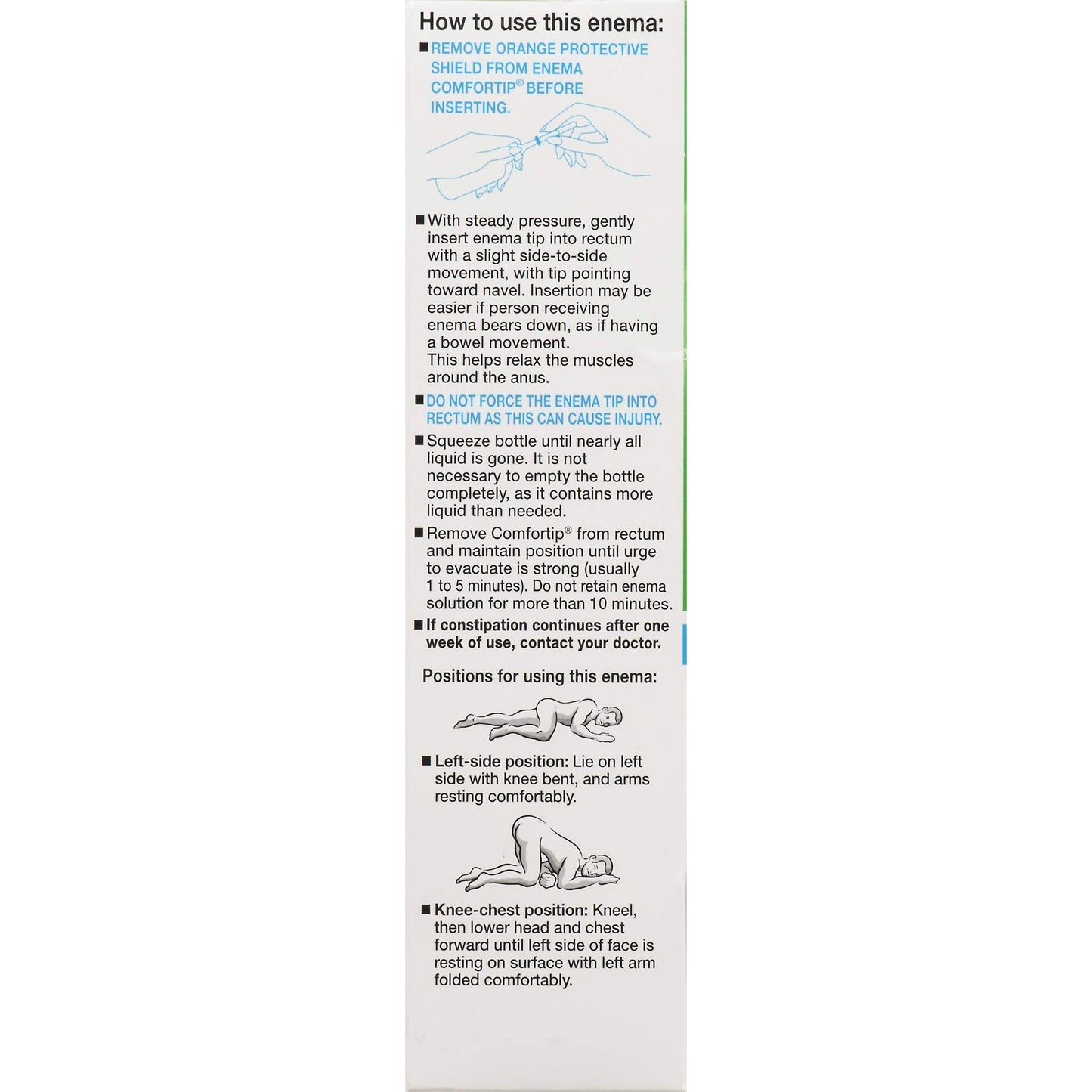 Fleet enema easy-squeeze bottle instructions graphic