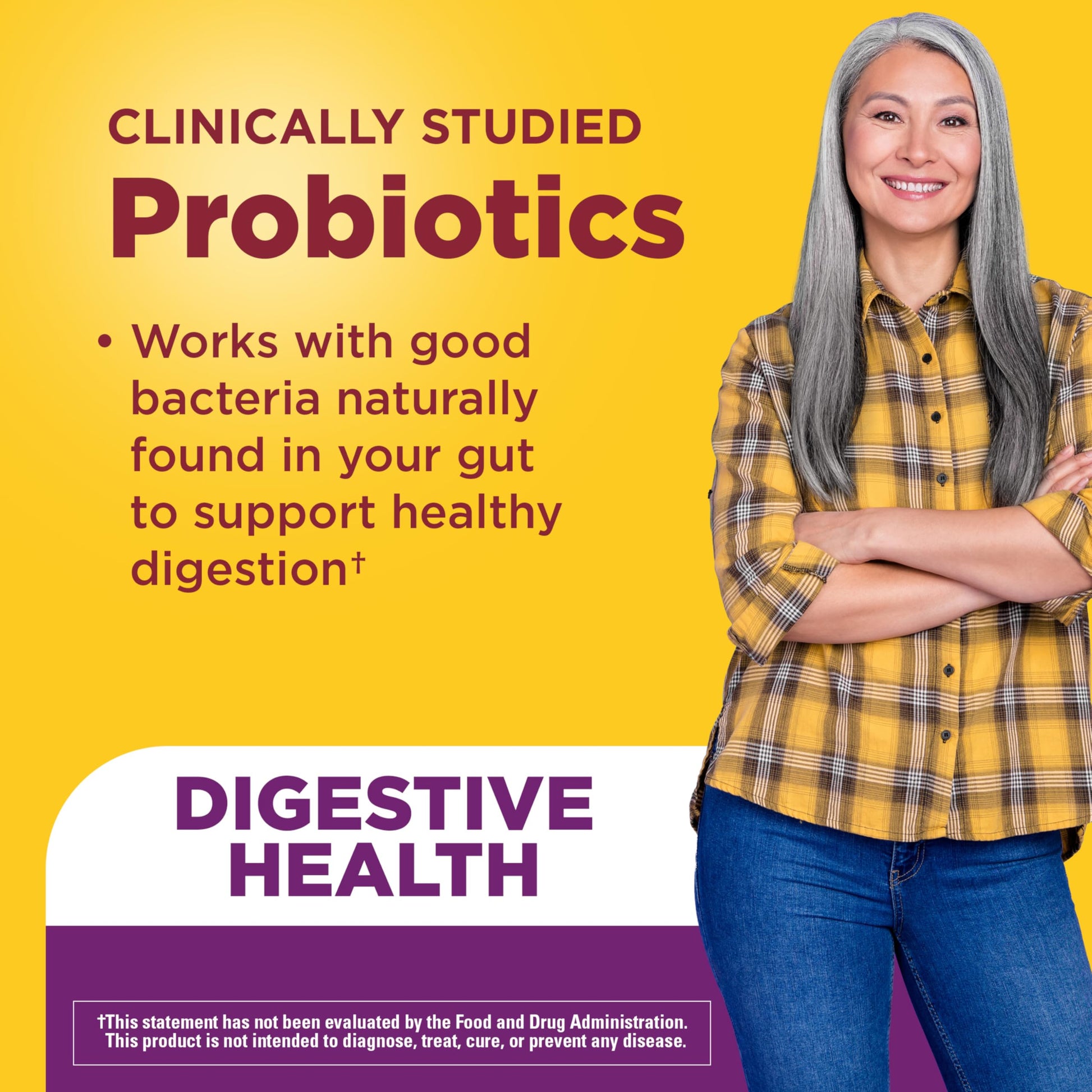 Back label of Nature Made ultra strength probiotic gummies showing nutritional facts and dosage.