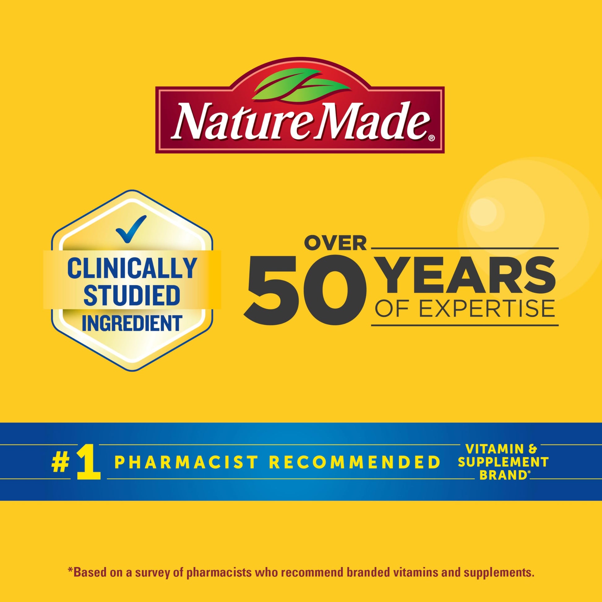 Nature Made daily digestive health chewable gummies clear bottle showing colorful product pieces.