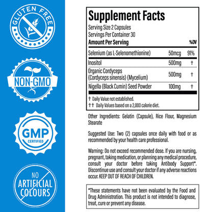 Doctor formulated thyroid antibody support 60 capsules packaging details