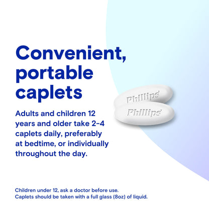Phillips' Laxative 100 count caplets box top view