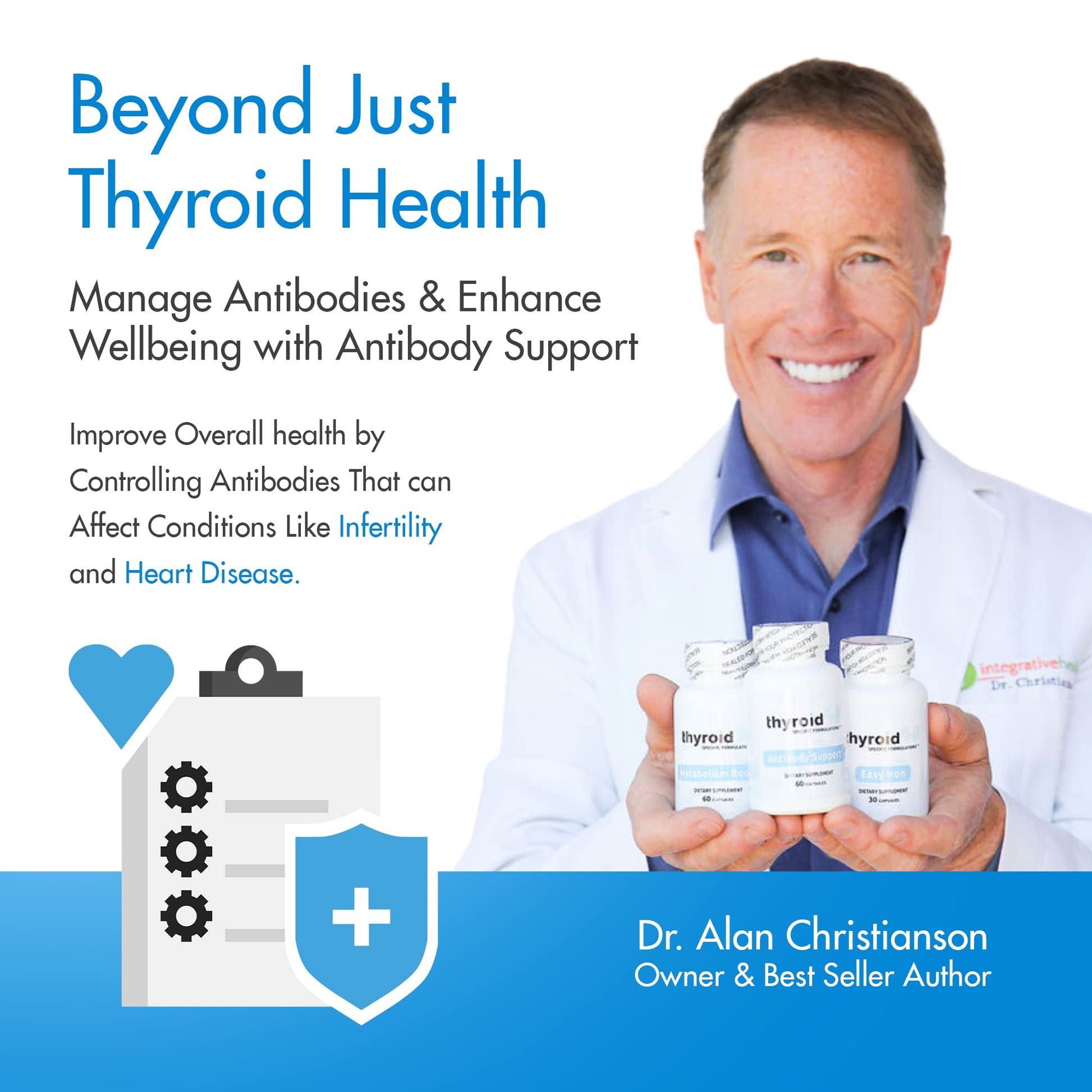 Premium dietary supplement for anti-TPO antibody reduction and fatigue relief