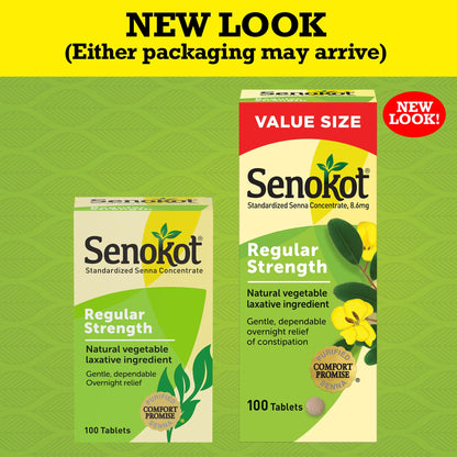 Senokot natural vegetable laxative tablets packaging details