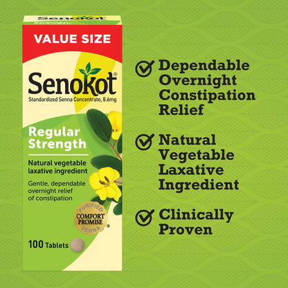 Senokot regular strength senna laxative drug facts label