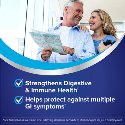 Back label of authentic Florastor 250 milligram capsules listing product ingredients and dietary facts.