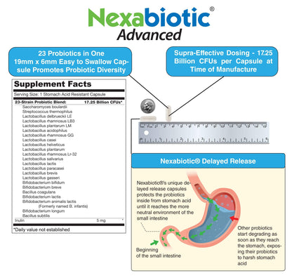 DrFormulas multi strain probiotic supplement container highlighting Saccharomyces boulardii ingredient benefits