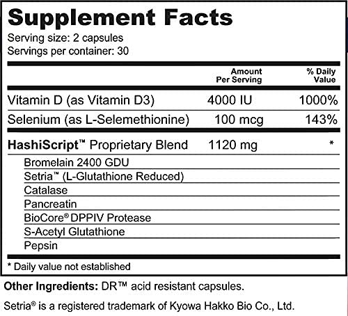 Script Essentials HashiScript bottle side view displaying the full supplement ingredients list