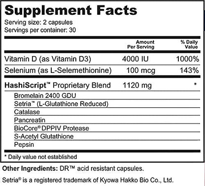 Script Essentials HashiScript bottle side view displaying the full supplement ingredients list