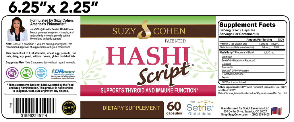 Script Essentials HashiScript packaging box and bottle layout