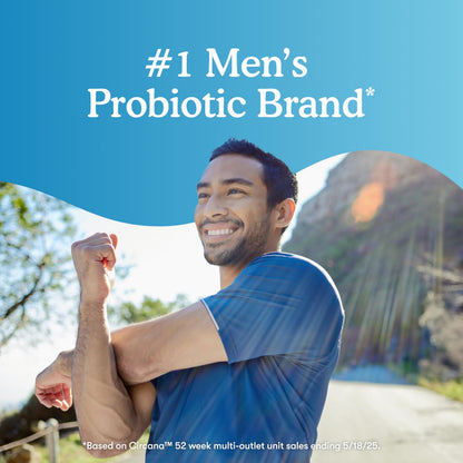 USA imported Garden of Life men's probiotic bottle featuring 50 billion CFU label details.