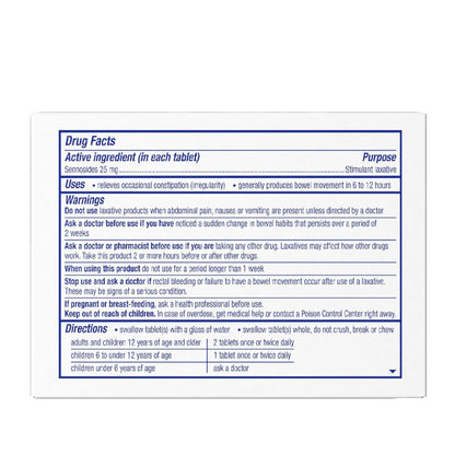 Detailed label information on Ex-Lax Maximum Strength box